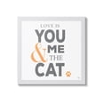 thumbnail image 1 of Stupell Industries Love Is You Me & The Cat Phrase Graphic Art Gallery Wrapped Canvas Print Wall Art, Design by K. Kaufman, 1 of 7