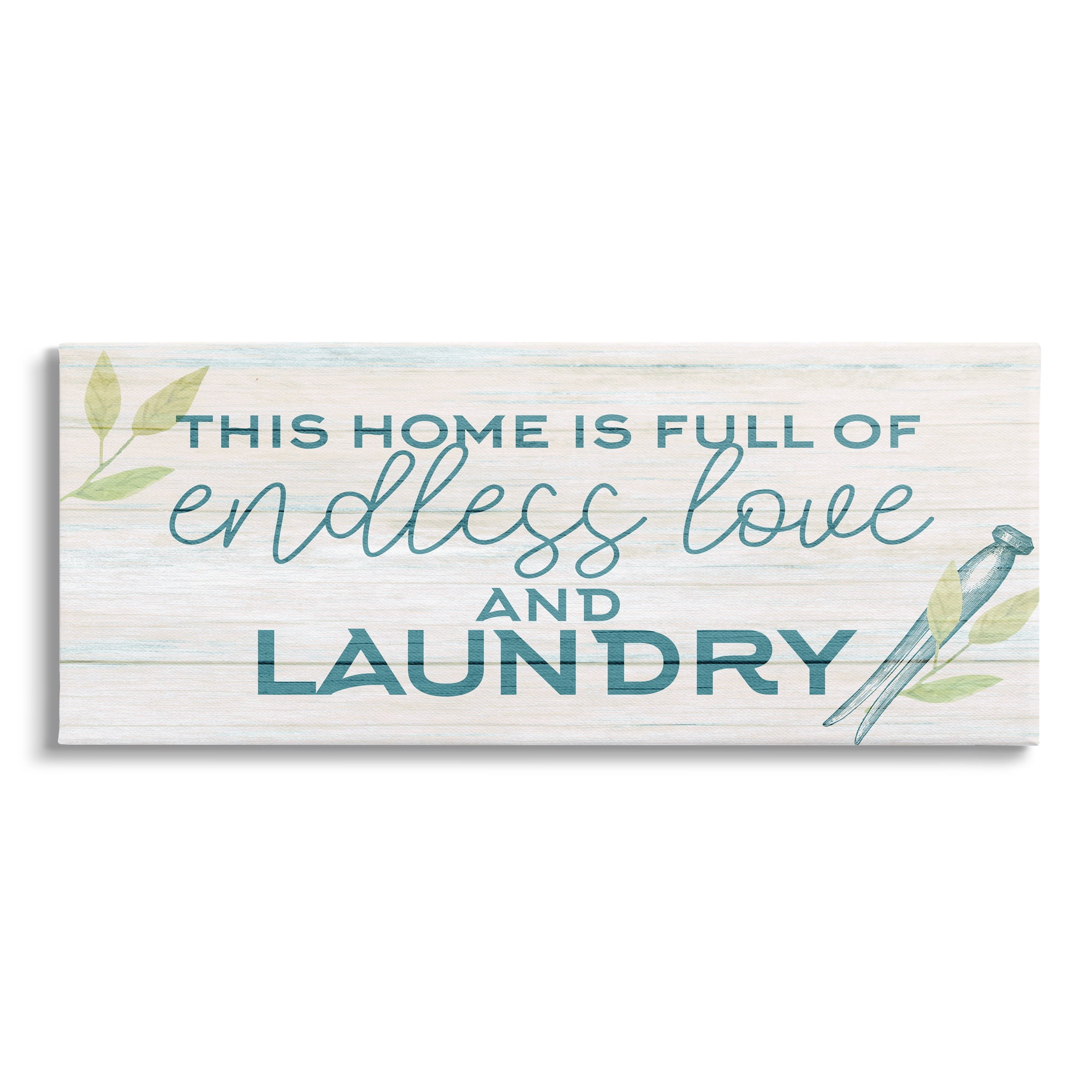 Stupell Industries Love & Laundry Botanicals Botanical & Floral Painting Gallery Wrapped Canvas Art Print Wall Art, 24 x 10