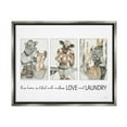 thumbnail image 1 of Stupell Industries Love & Laundry Cows Animals & Insects Painting Gray Floater Framed Art Print Wall Art, 21 x 17, 1 of 9