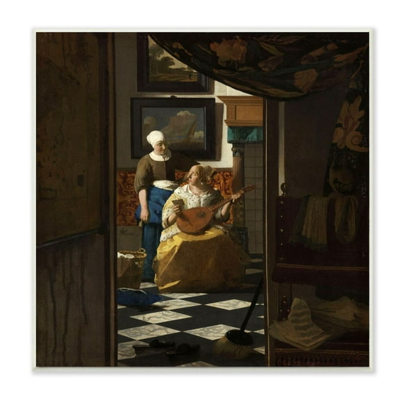 Stupell Industries Love Letter Renaissance Woman Vermeer Classical Painting Wall Plaque by Johannes Vermeer