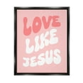 thumbnail image 1 of Stupell Industries Love Like Jesus Retro Inspirational Painting Black Floater Framed Canvas Art Print Wall Art, 25 x 31, 1 of 10