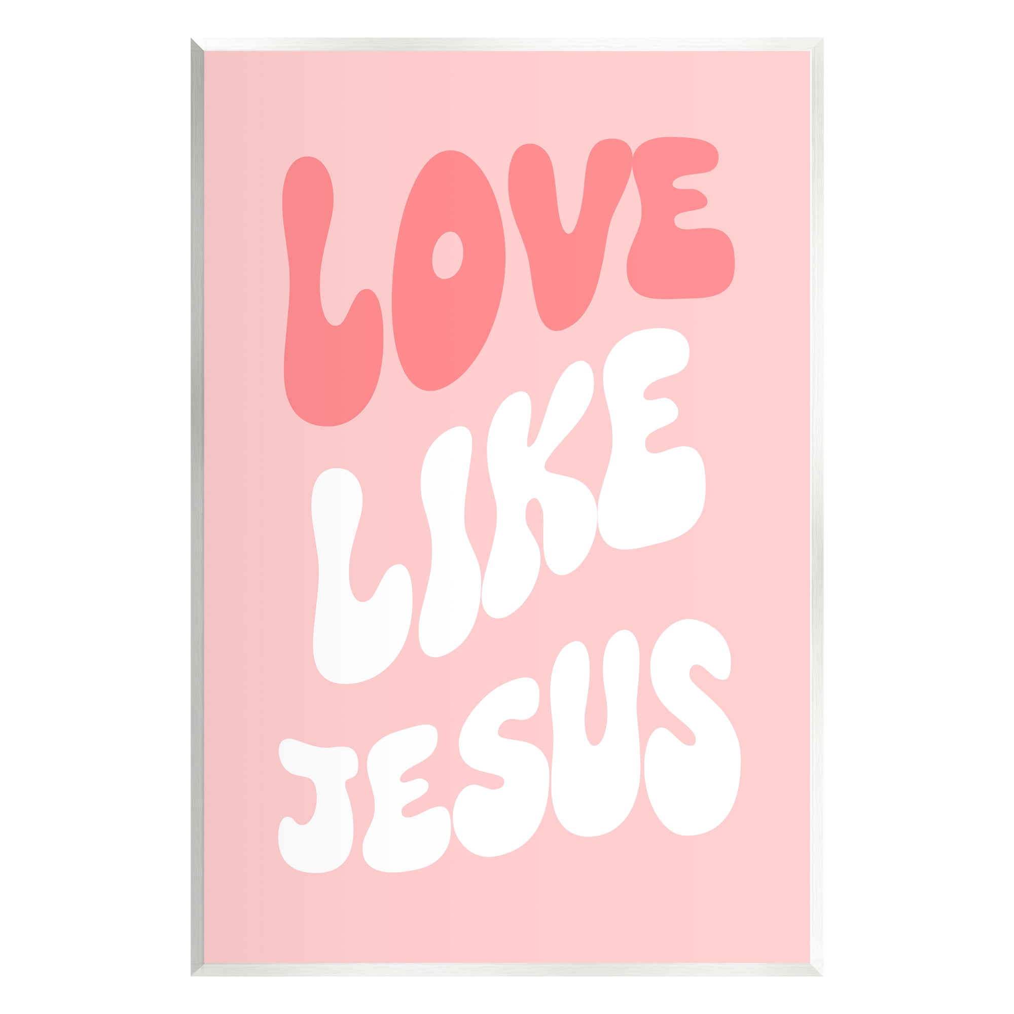 Stupell Industries Love Like Jesus Retro Inspirational Painting Unframed Art Print Wall Art, 13 x 19