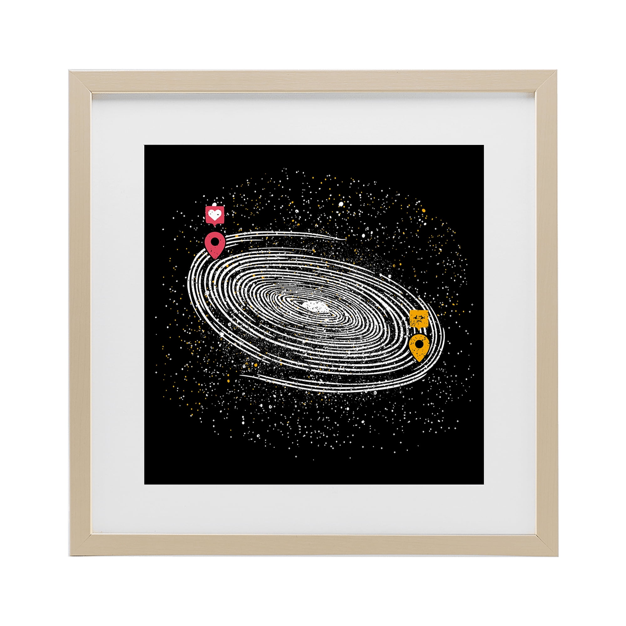 Stupell Industries Love Long Distance Birch Framed Print Under Glass, design by Tobe Fonseca