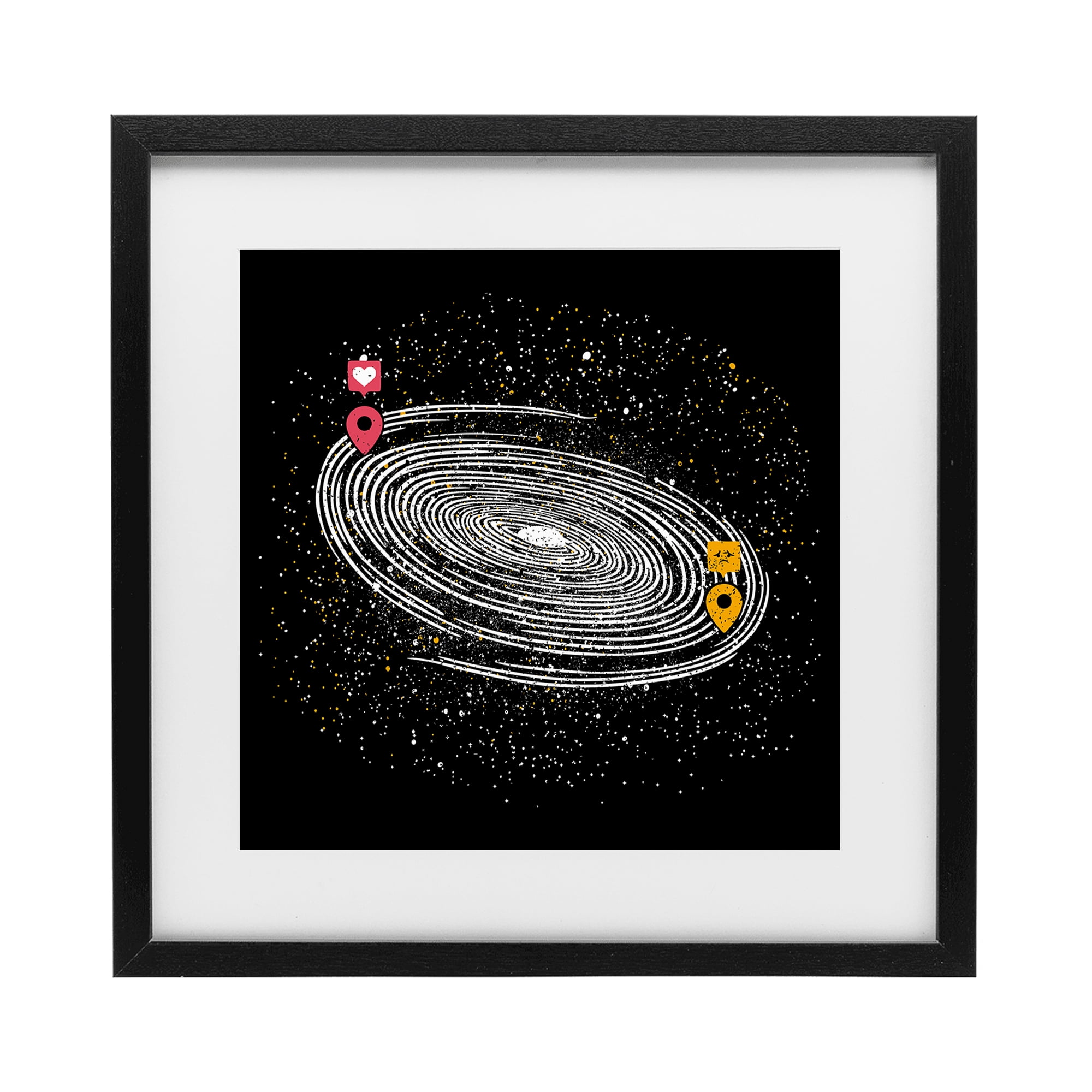 Stupell Industries Love Long Distance Black Framed Print Under Glass, design by Tobe Fonseca