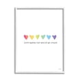 thumbnail image 1 of Stupell Industries Love Makes World Go Round Rainbow Heart Ombre Graphic Art White Framed Art Print Wall Art, 24x30, by House Fenway, 1 of 5
