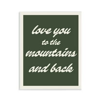 Stupell Industries Love Mountains & Back Text & Numbers Painting Unframed Art Print Wall Art, 11 x 14