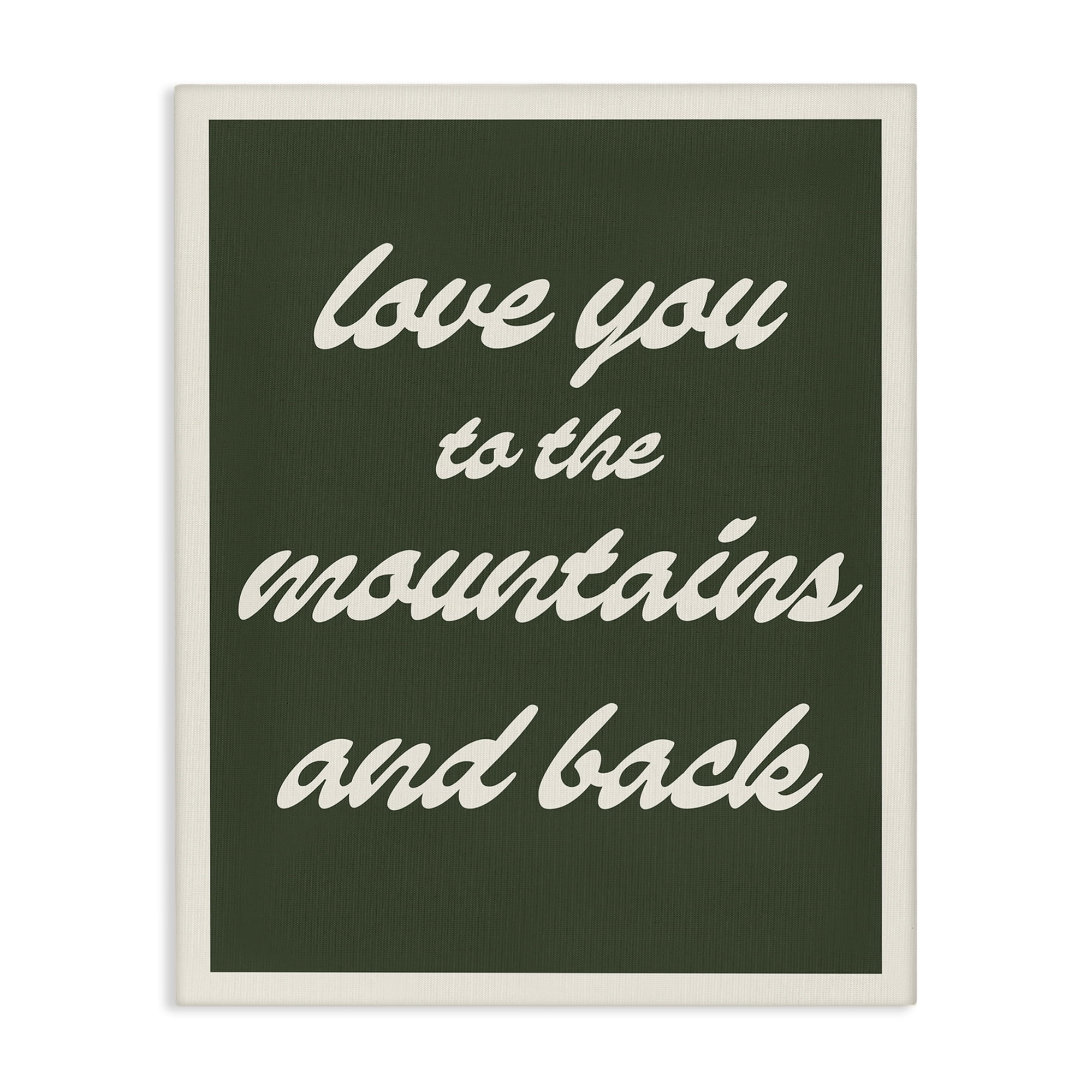 Stupell Industries Love Mountains & Back Text & Numbers Painting Wrapped Canvas Art Print Wall Art, 16 x 20