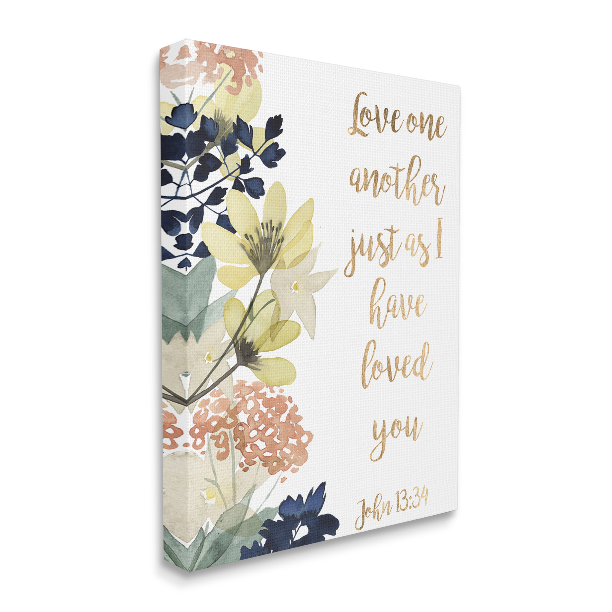 Stupell Industries Love One Another Proverbs John 13:34 Wildflowers,36 x 48,Designed by Studio W
