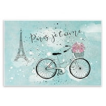 Stupell Industries Love Paris Bicycle Cities & Countries Painting Unframed Art Print Wall Art, 15 x 10