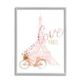 thumbnail image 1 of Stupell Industries Love Paris Pink Eifel Tower Flower Bicycle Hearts, 11 x 14, Design by Lanie Loreth, 1 of 5