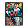 thumbnail image 1 of Stupell Industries Love & Pride LGBTQ Floral Rainbows Holiday Painting Black Framed Art Print Wall Art, 1 of 5