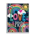 thumbnail image 1 of Stupell Industries Love & Pride LGBTQ Floral Rainbows Holiday Painting Gray Framed Art Print Wall Art, 1 of 5