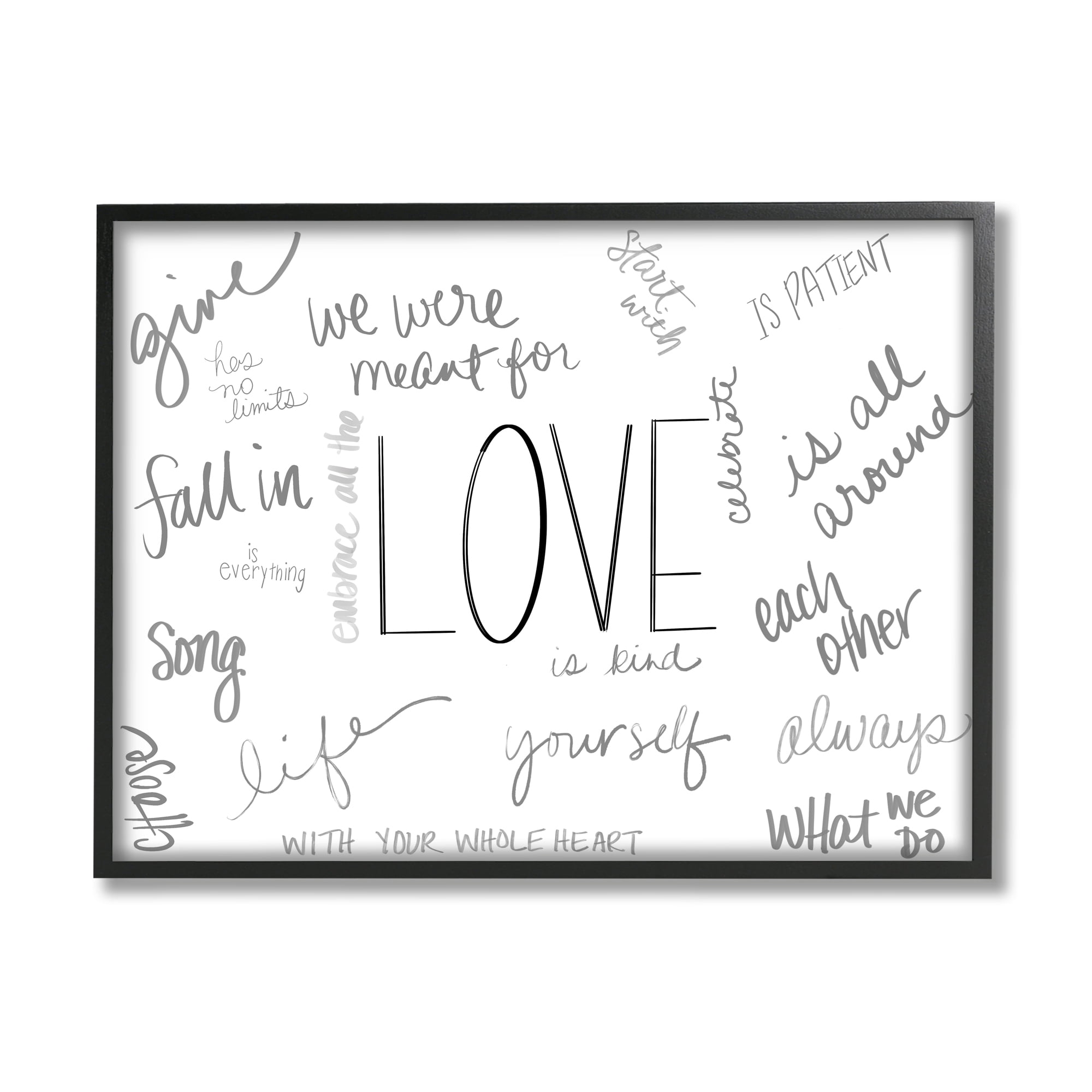 Stupell Industries Love Quotes Word Cloud Hopeful Romantic Phrases, 16 x 20, Designed by Sd Graphics Studio