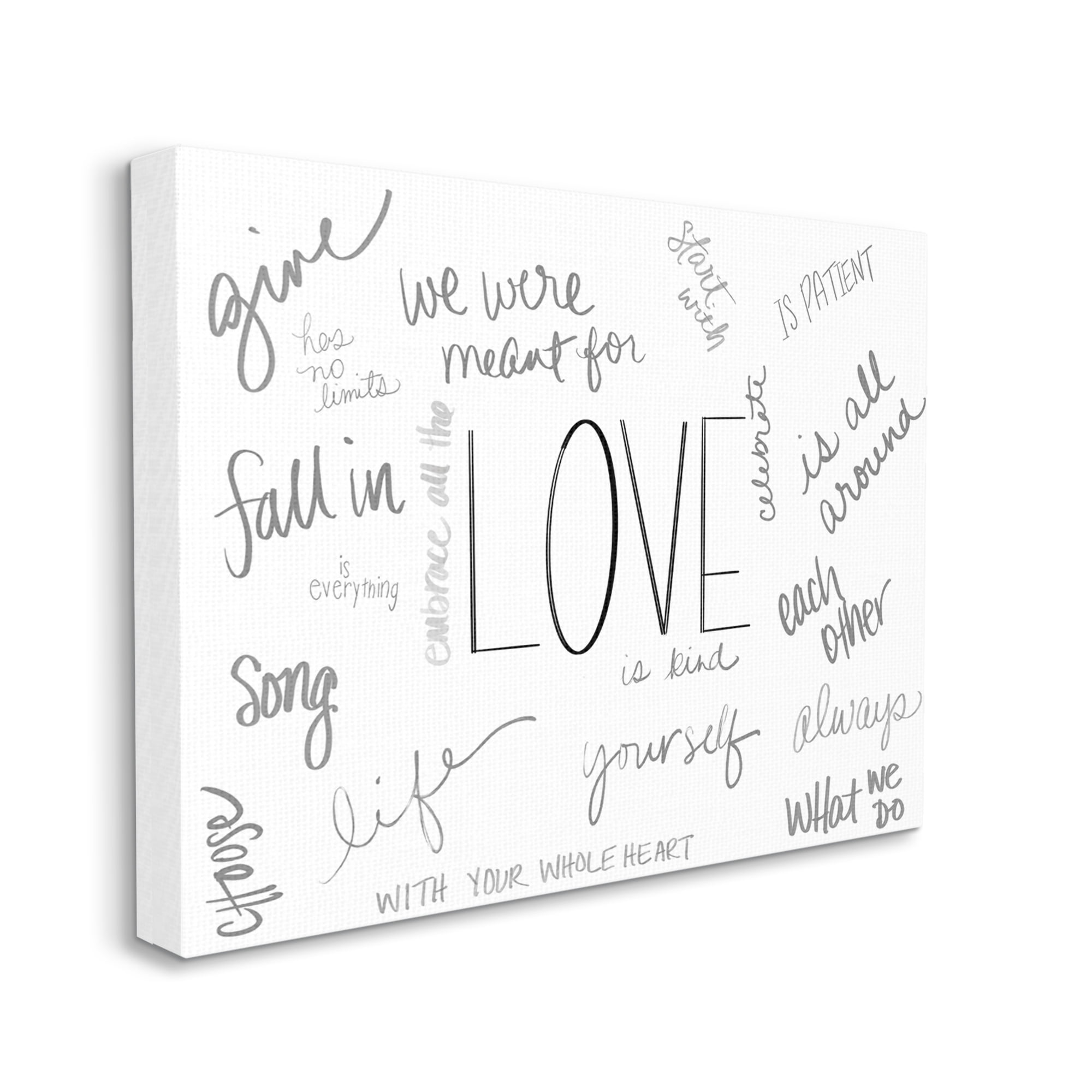Stupell Industries Love Quotes Word Cloud Hopeful Romantic Phrases, 24 x 30, Designed by Sd Graphics Studio