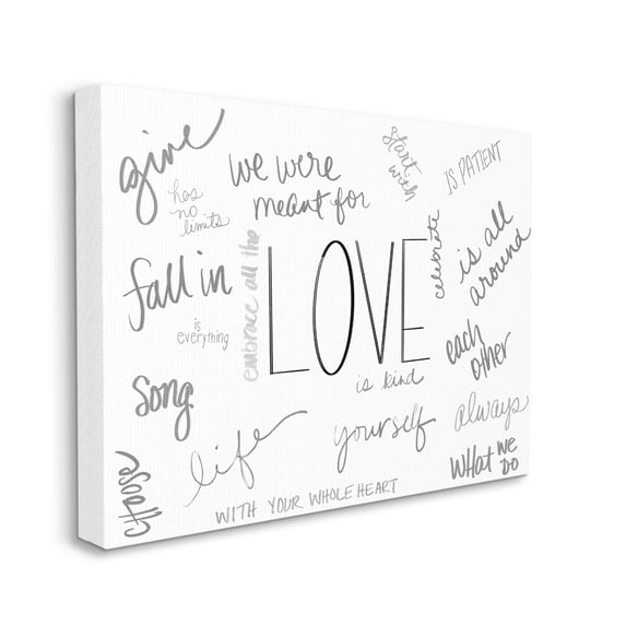 Stupell Industries Love Quotes Word Cloud Hopeful Romantic Phrases, 30 x 40, Designed by Sd Graphics Studio
