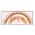 thumbnail image 1 of Stupell Industries Love Sentiment over Pink Desert Tone Rainbow Typography Painting Black Framed Art Print Wall Art, 10 x 24, 1 of 5