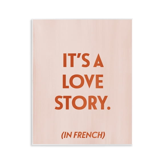 Stupell Industries Love Story In French Typography Painting Unframed Art Print Wall Art, 11 x 14