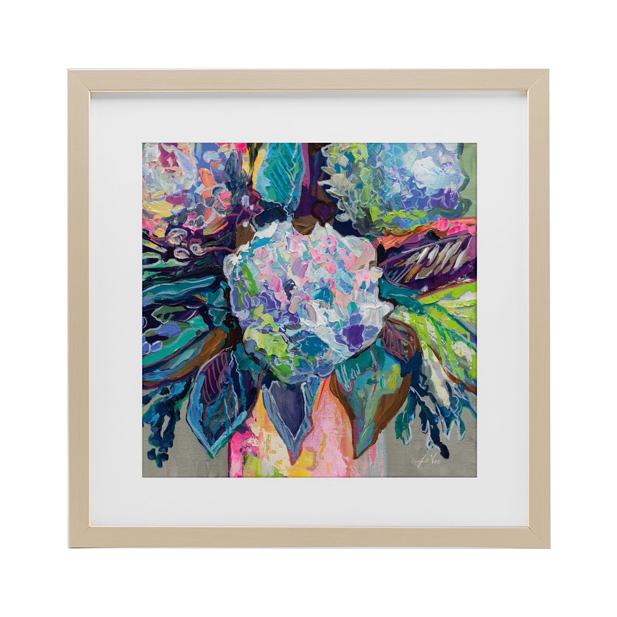 Stupell Industries Love That Gives Bouquet Birch Framed Print Under Glass, design by Jeanette Vertentes