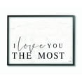 thumbnail image 1 of Stupell Industries Love The Most Black And White Family Word Design Framed Wall Art by Jaxn Blvd., 1 of 3