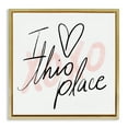 thumbnail image 1 of Stupell Industries Love This Place Xoxo Inspirational Painting Gold Floater Framed Canvas Art Print Wall Art, 18 x 18, 1 of 9