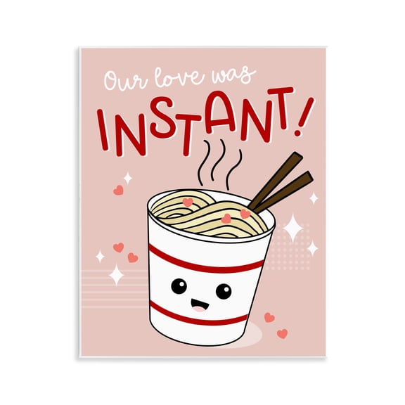 Stupell Industries Love Was Instant Noodles Food & Beverage Painting Unframed Art Print Wall Art, 11 x 14