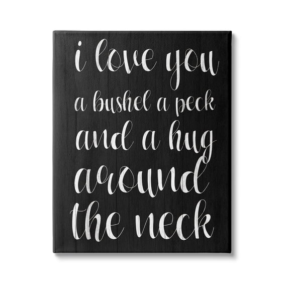 Stupell Industries Love You Bushel Peck Hug Around Neck Phrase, 16 x 20, Design by Daphne Polselli
