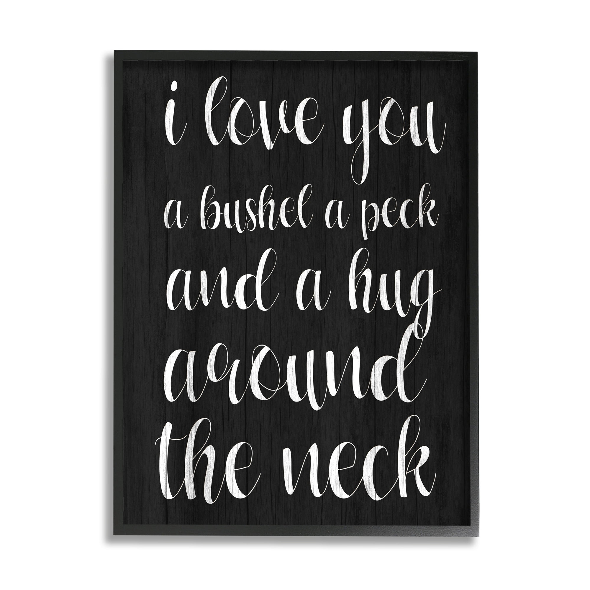 Stupell Industries Love You Bushel Peck Hug Around Neck Phrase, 24 x 30, Design by Daphne Polselli