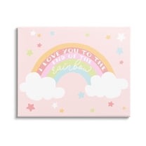 Stupell Industries Love You End Of Rainbow Phrase Graphic Art Gallery Wrapped Canvas Print Wall Art, Design by Lil' Rue