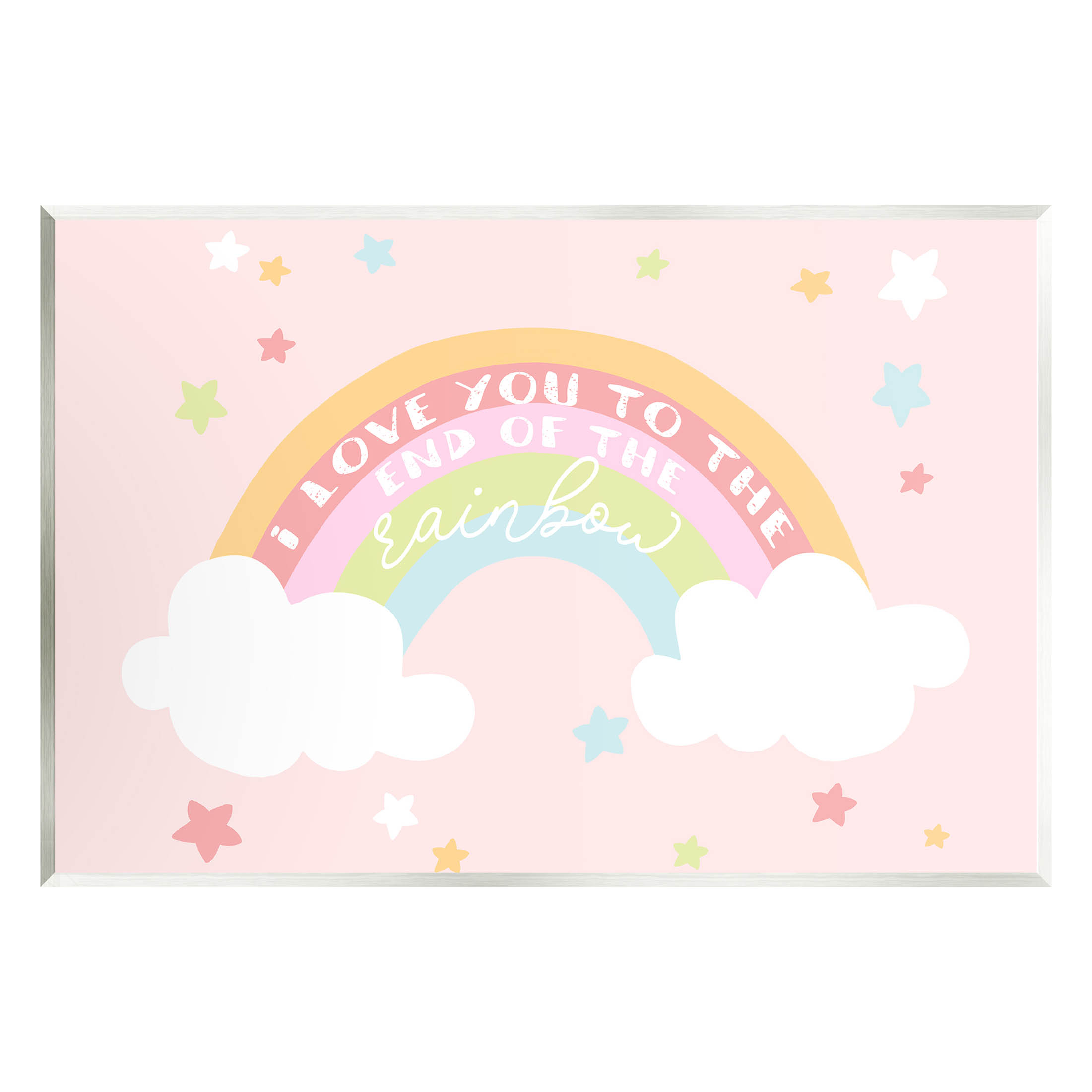 Stupell Industries Love You End Of Rainbow Phrase Graphic Art Unframed Art Print Wall Art, Design by Lil' Rue