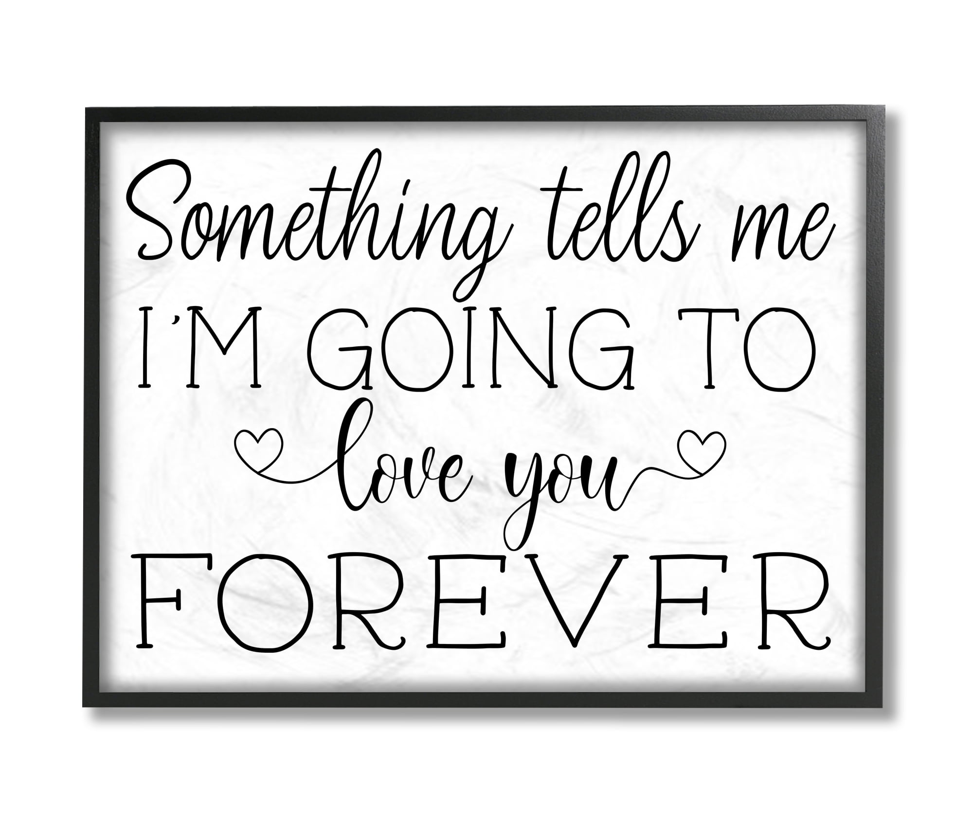 Stupell Industries Love You Forever Quote Minimal Romantic Sentiments Black Framed, 24 x 30, Design by AE Design