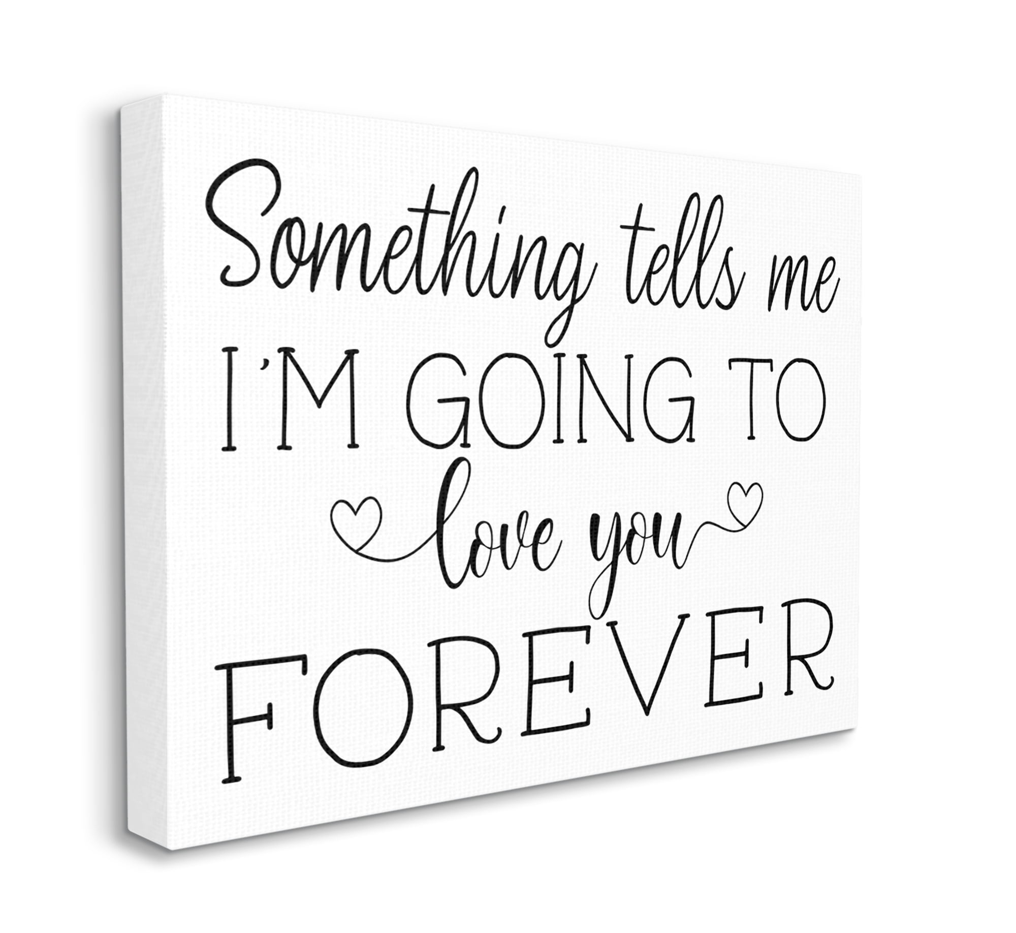 Stupell Industries Love You Forever Quote Minimal Romantic Sentiments Canvas Wall Art, 24 x 30, Design by AE Design