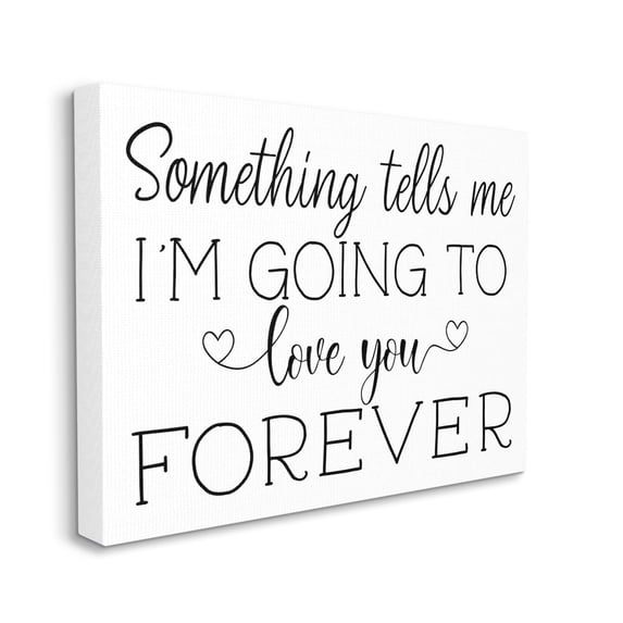 Stupell Industries Love You Forever Quote Minimal Romantic Sentiments Canvas Wall Art, 30 x 40, Design by AE Design