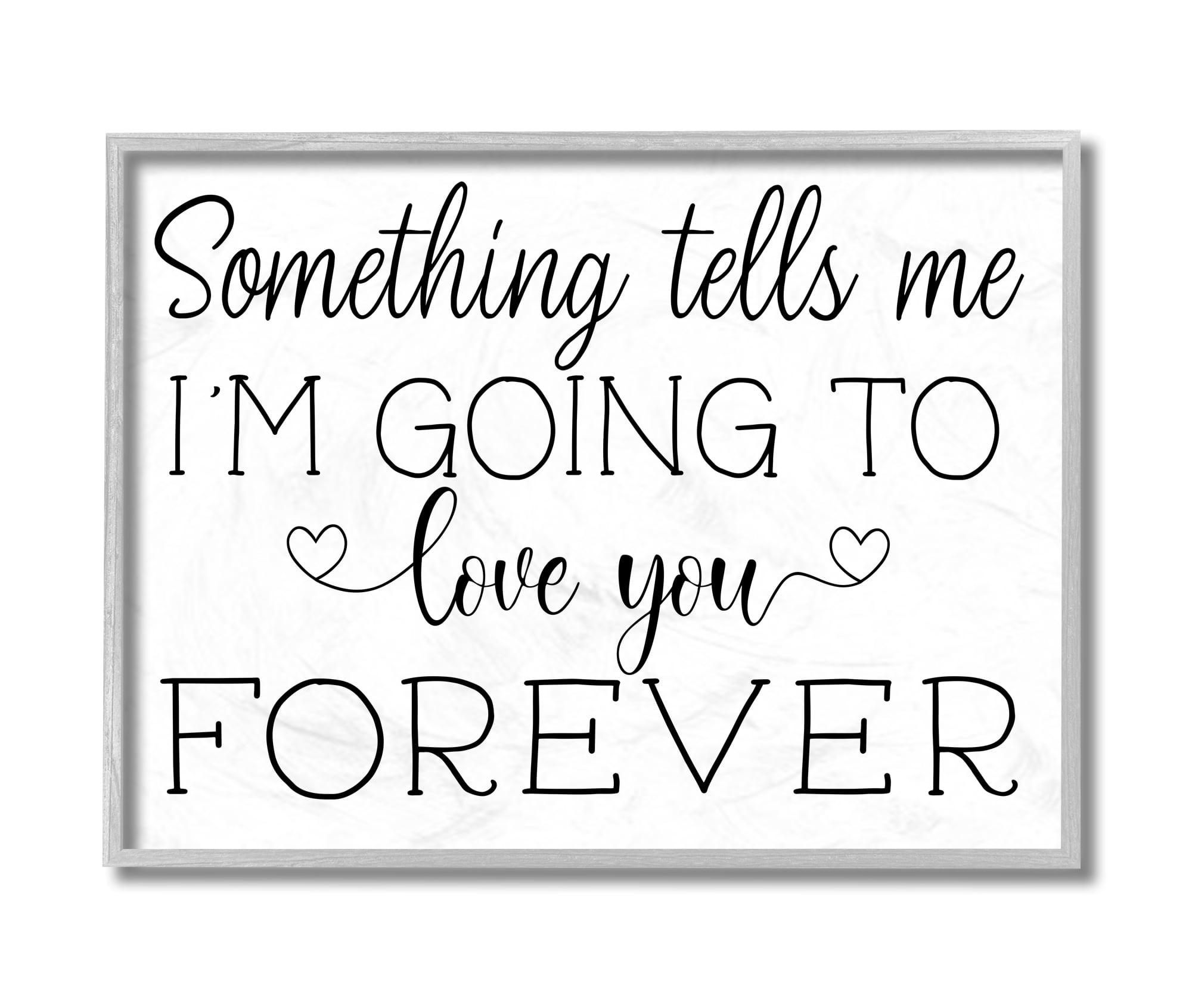 Stupell Industries Love You Forever Quote Minimal Romantic Sentiments Grey Framed, 11 x 14, Design by AE Design