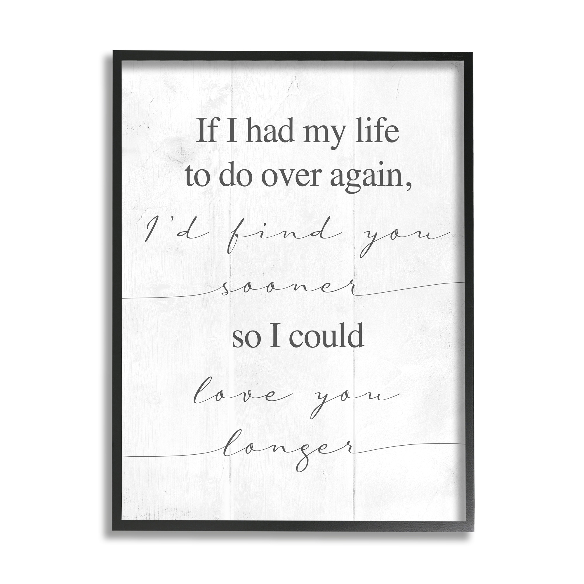 Stupell Industries Love You Longer Motivational Phrase Positive Romantic Attitude, 11 x 14, Design by Daphne Polselli