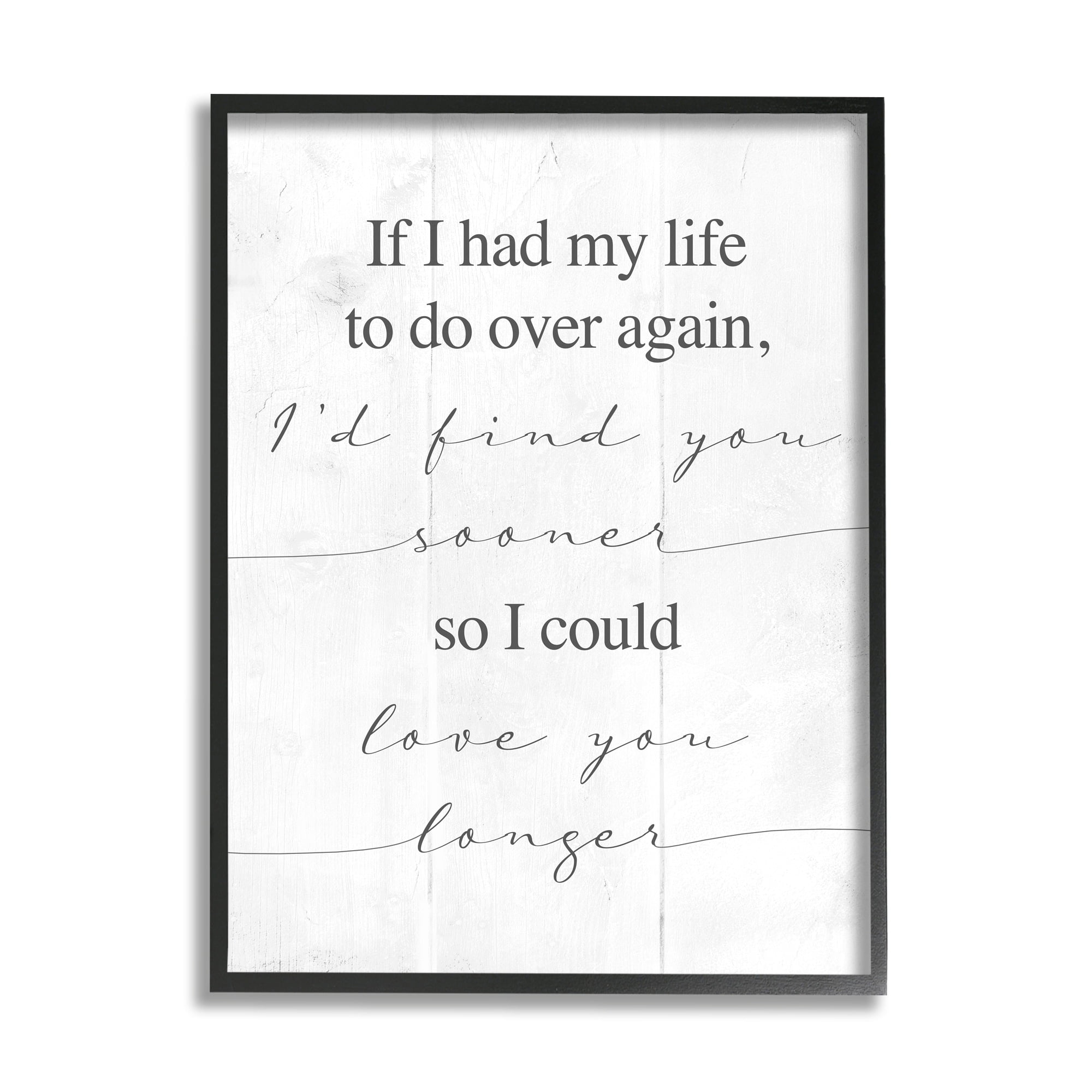 Stupell Industries Love You Longer Motivational Phrase Positive Romantic Attitude, 16 x 20, Design by Daphne Polselli