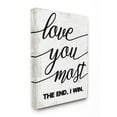thumbnail image 1 of Stupell Industries Love You Most Romantic Rustic Word Design Design by Daphne Polselli, 24" x 30", 1 of 1