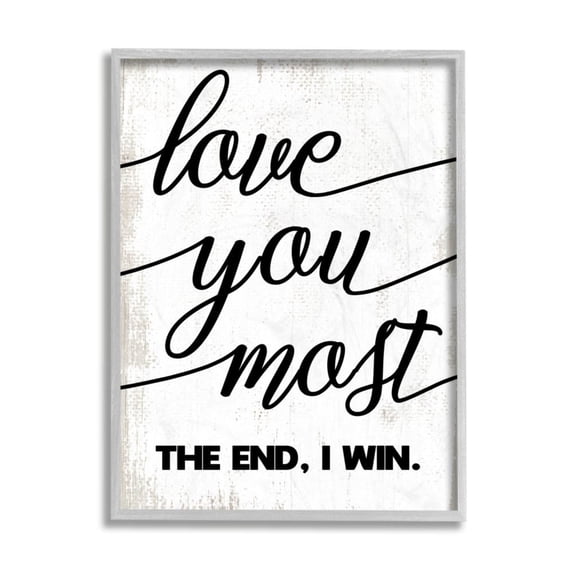 Stupell Industries Love You Most Romantic Rustic Word Design Design by Daphne Polselli