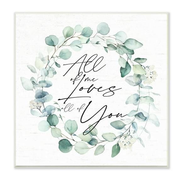 Stupell Industries Love You Romantic Couple Botanical Plant Wreath Graphic Art Unframed Art Print Wall Art, Design by Lettered and Lined