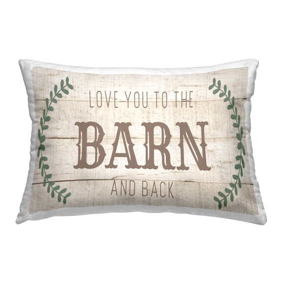 Stupell Industries Love You Rustic Farmhouse Decorative Printed Throw Pillow, 14 x 20