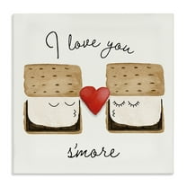 Stupell Industries Love You S'more Food & Beverage Painting Wrapped Canvas Art Print Wall Art, 17 x 17