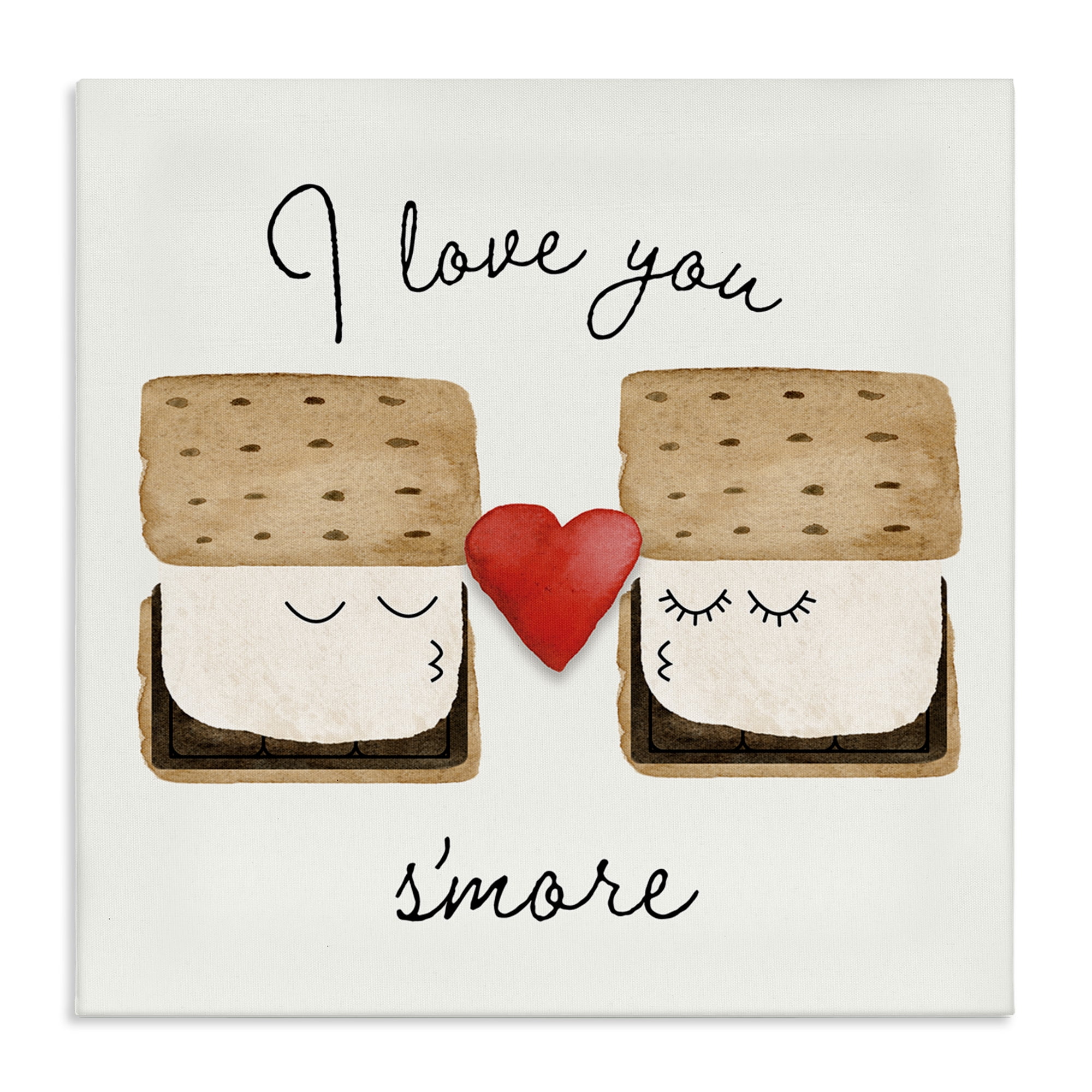 Stupell Industries Love You S'more Food & Beverage Painting Wrapped Canvas Art Print Wall Art, 24 x 24