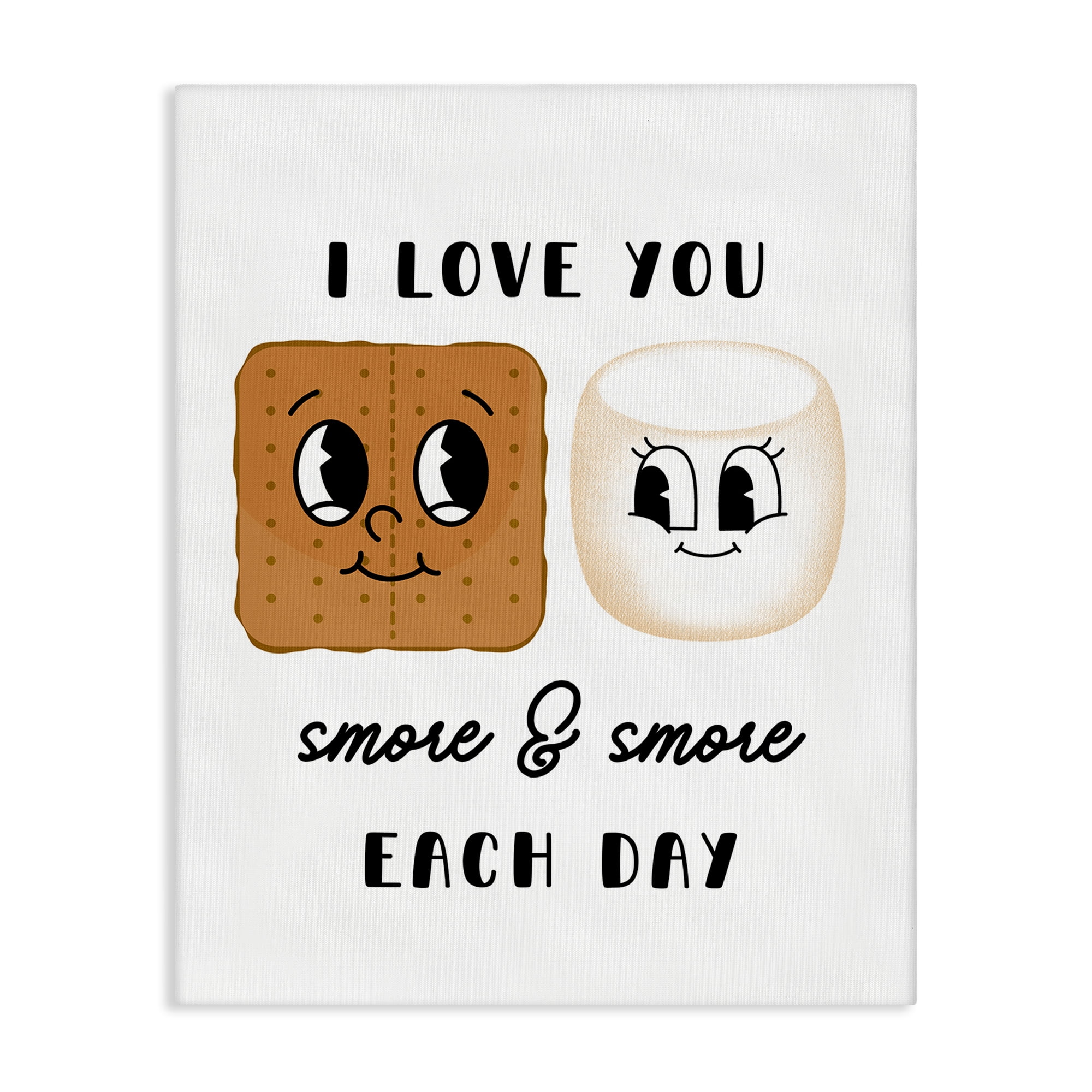 Stupell Industries Love You Smore Each Day Food & Beverage Painting Gallery Wrapped Canvas Art Print Wall Art, 30 x 40