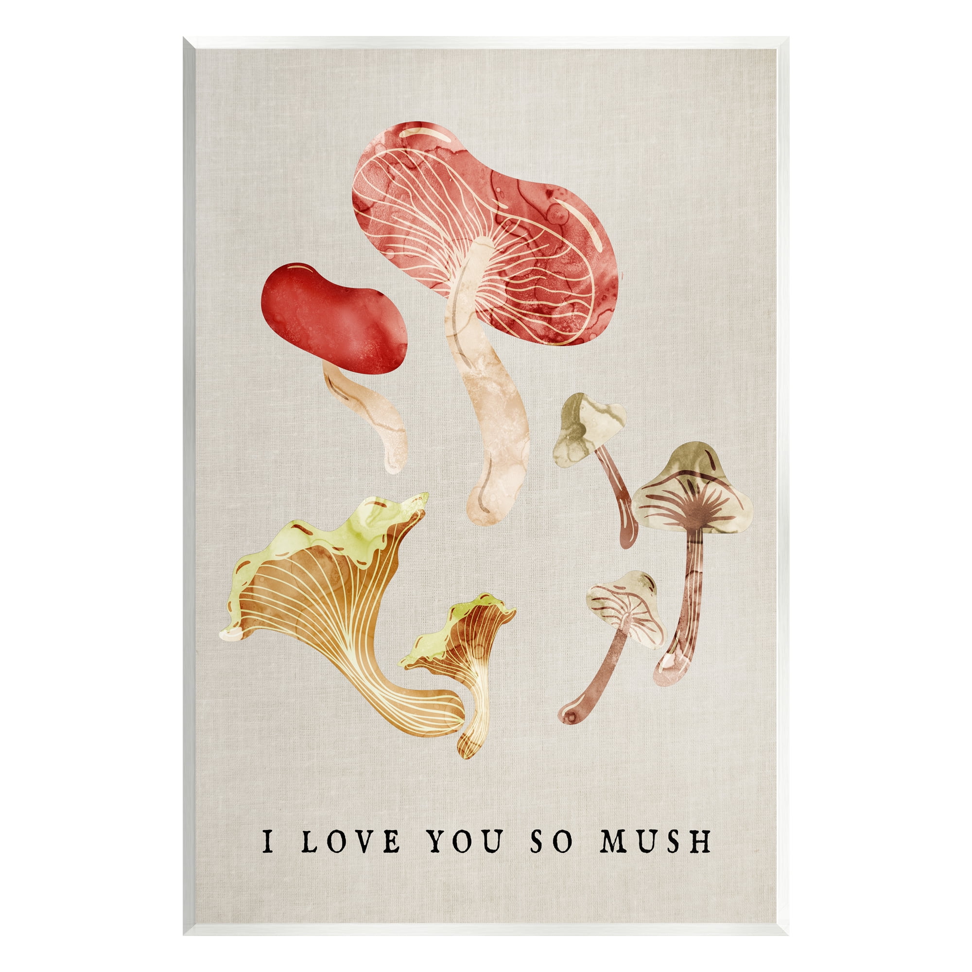 Stupell Industries Love You So Mush Pun Botanical & Floral Painting Unframed Art Print Wall Art, 13 x 19