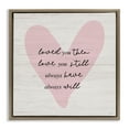 thumbnail image 1 of Stupell Industries Love You Still Heart Text & Numbers Painting Brown Floater Framed Canvas Art Print Wall Art, 18 x 18, 1 of 10