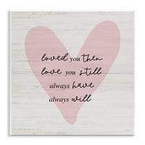 Stupell Industries Love You Still Heart Text & Numbers Painting Unframed Art Print Wall Art, 12 x 12