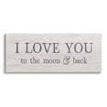 thumbnail image 1 of Stupell Industries Love You To Moon & Back Phrase Graphic Art Gallery Wrapped Canvas Print Wall Art, Design by Yass Naffas Designs, 1 of 7