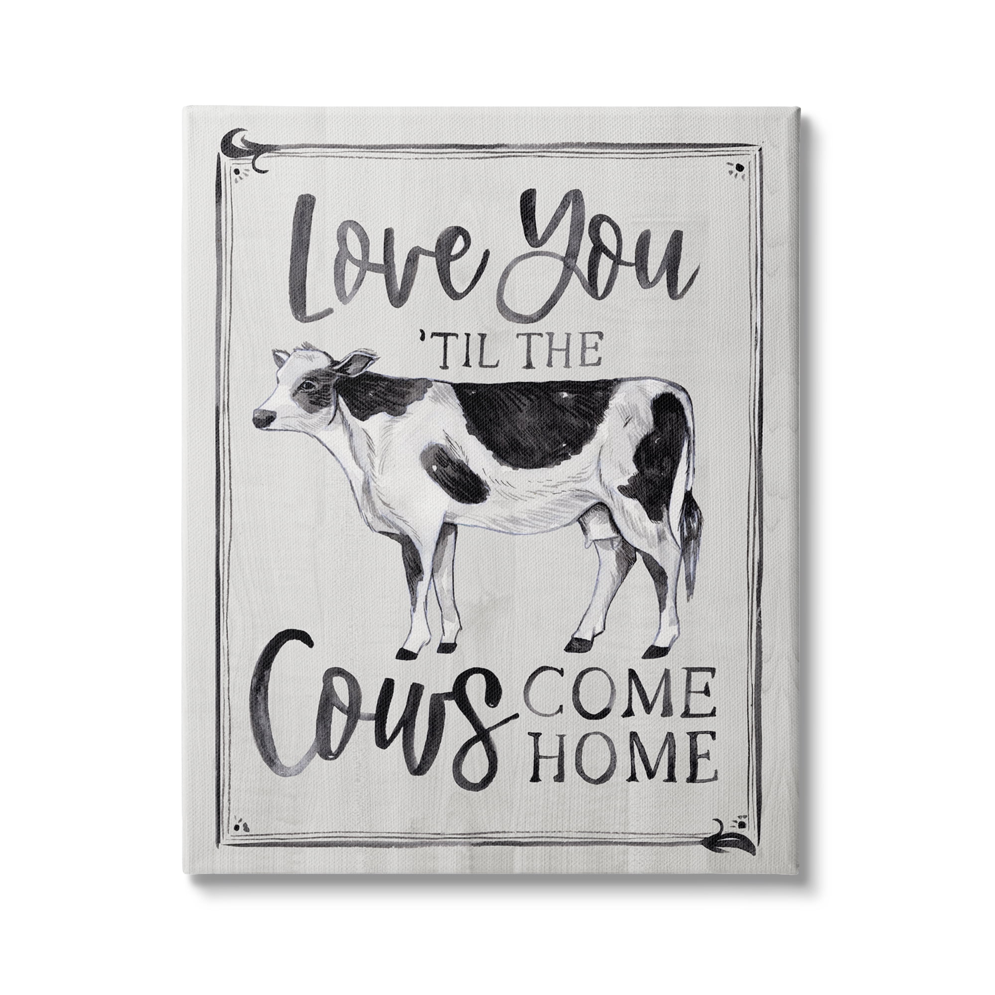 Farm Nursery Sign - We Will Love You Til The Cows Come Home, 12x8 Inch Wood Wall Decor