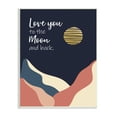 thumbnail image 1 of Stupell Industries Love You to Moon Phrase Night Sky Mountains, 10 x 15, Designed by Linda Birtel, 1 of 6