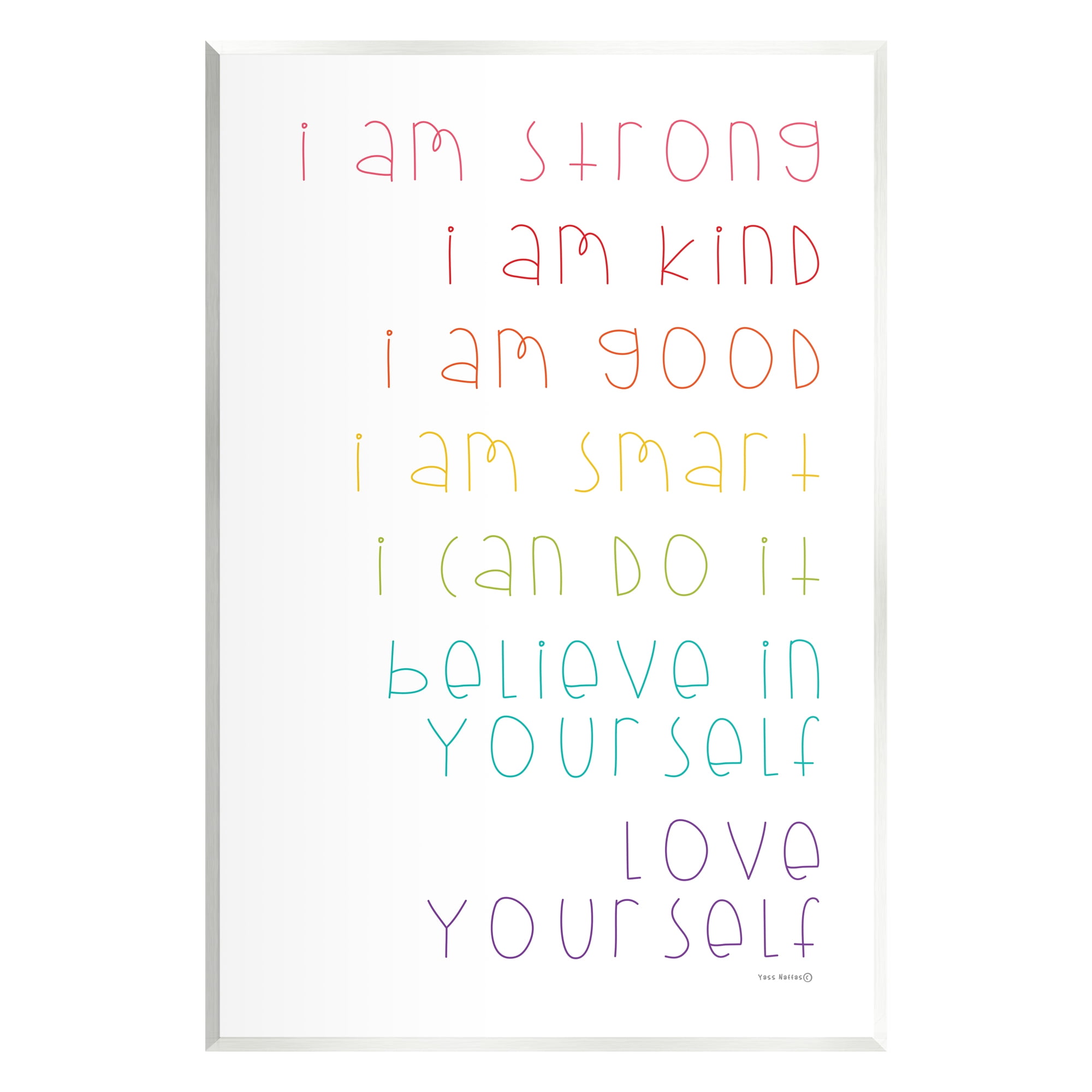 Stupell Industries Love Yourself Confidence Phrases Inspirational Painting Unframed Art Print Wall Art, 10 x 15