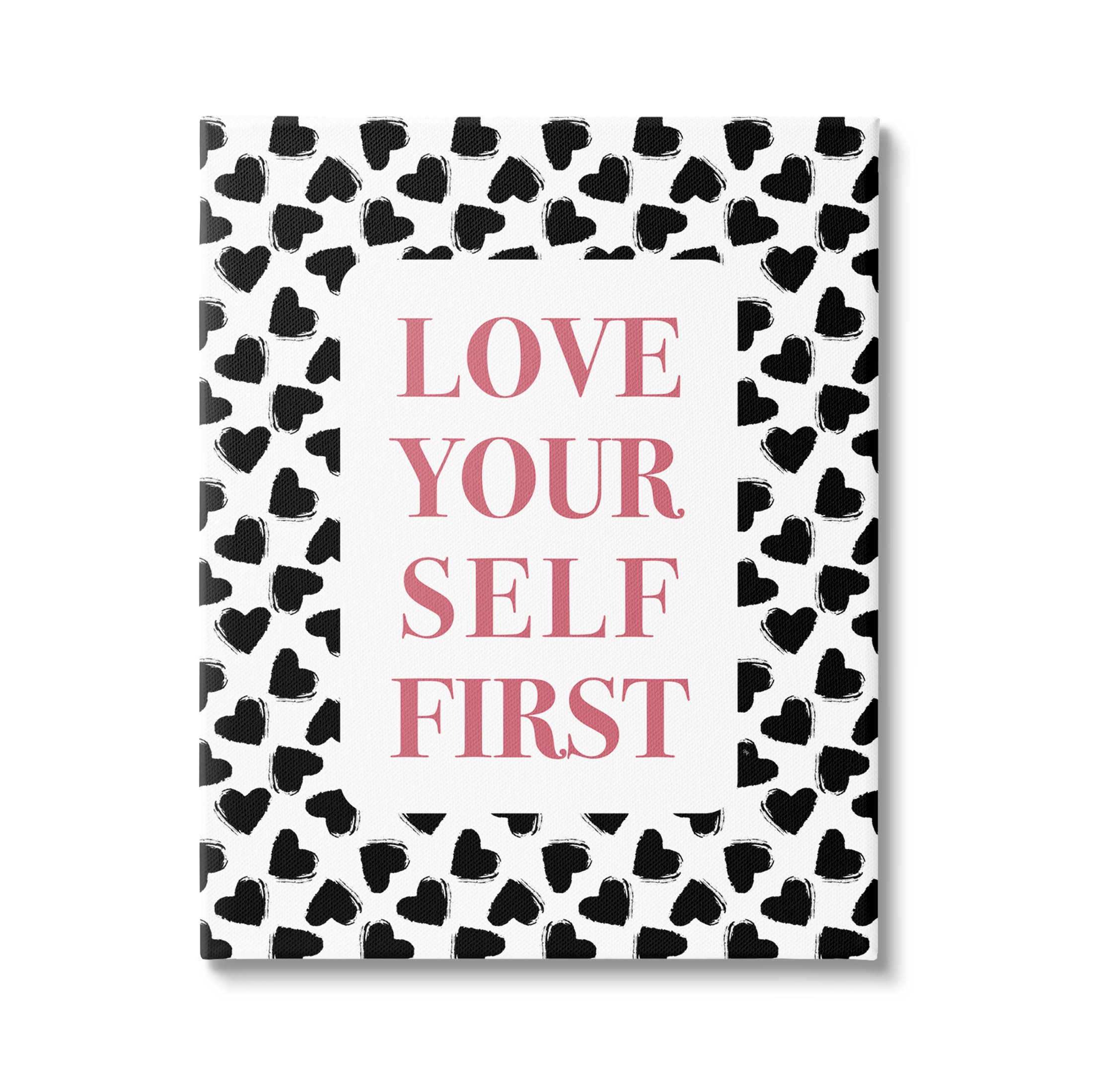 Stupell Industries Love Yourself First Phrase Graphic Art Gallery Wrapped Canvas Print Wall Art, Design by Martina Pavlova